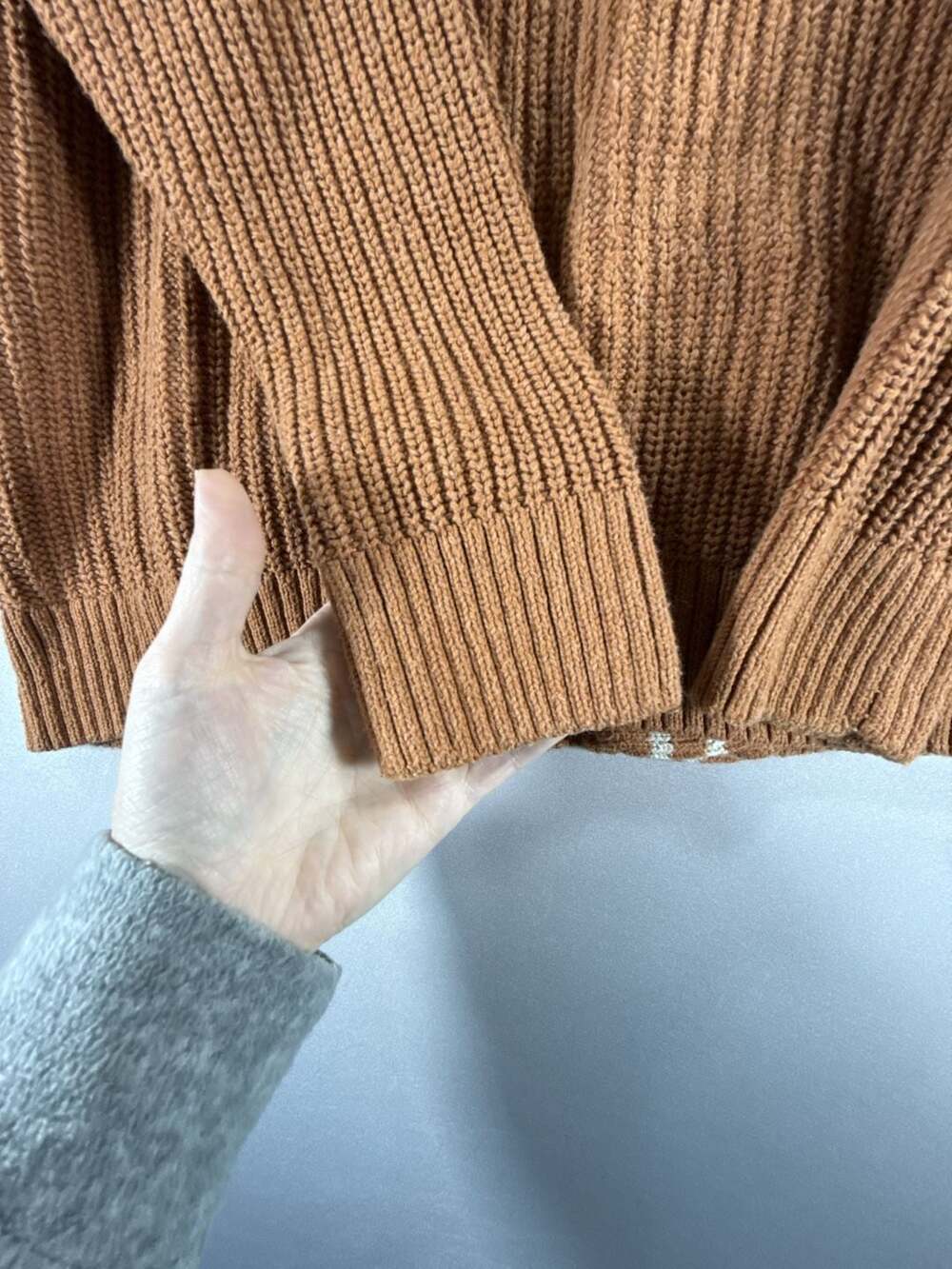 Sonoma Goods For Life Brown Shawl Collar Cardigan Sweater Grandpacore LG - Picture 7 of 9